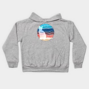 Vintage Beach Cat light Kids Hoodie